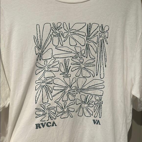 RVCA White Graphic Shirt XL - Picture 2 of 4